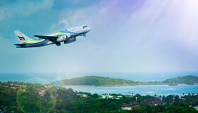 Flight on the sky of Phuket, Thailand